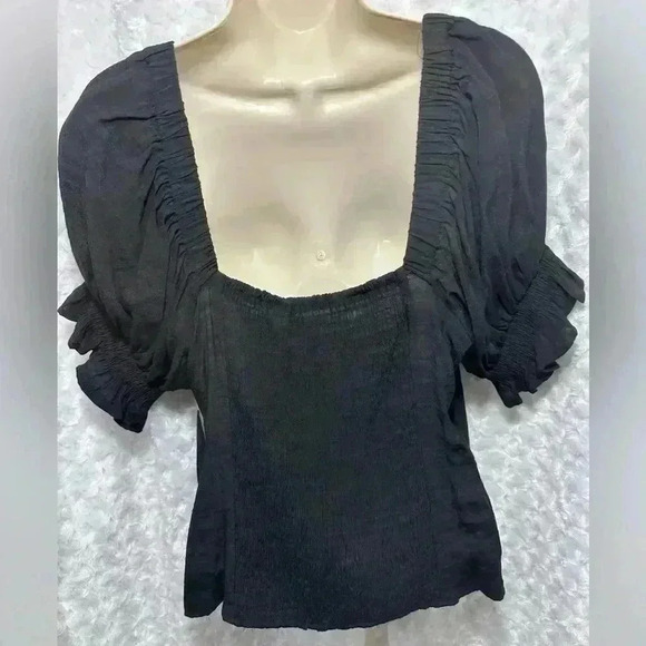Nine West Women’s Twist Front Puff Sleeve Top - Picture 3 of 12